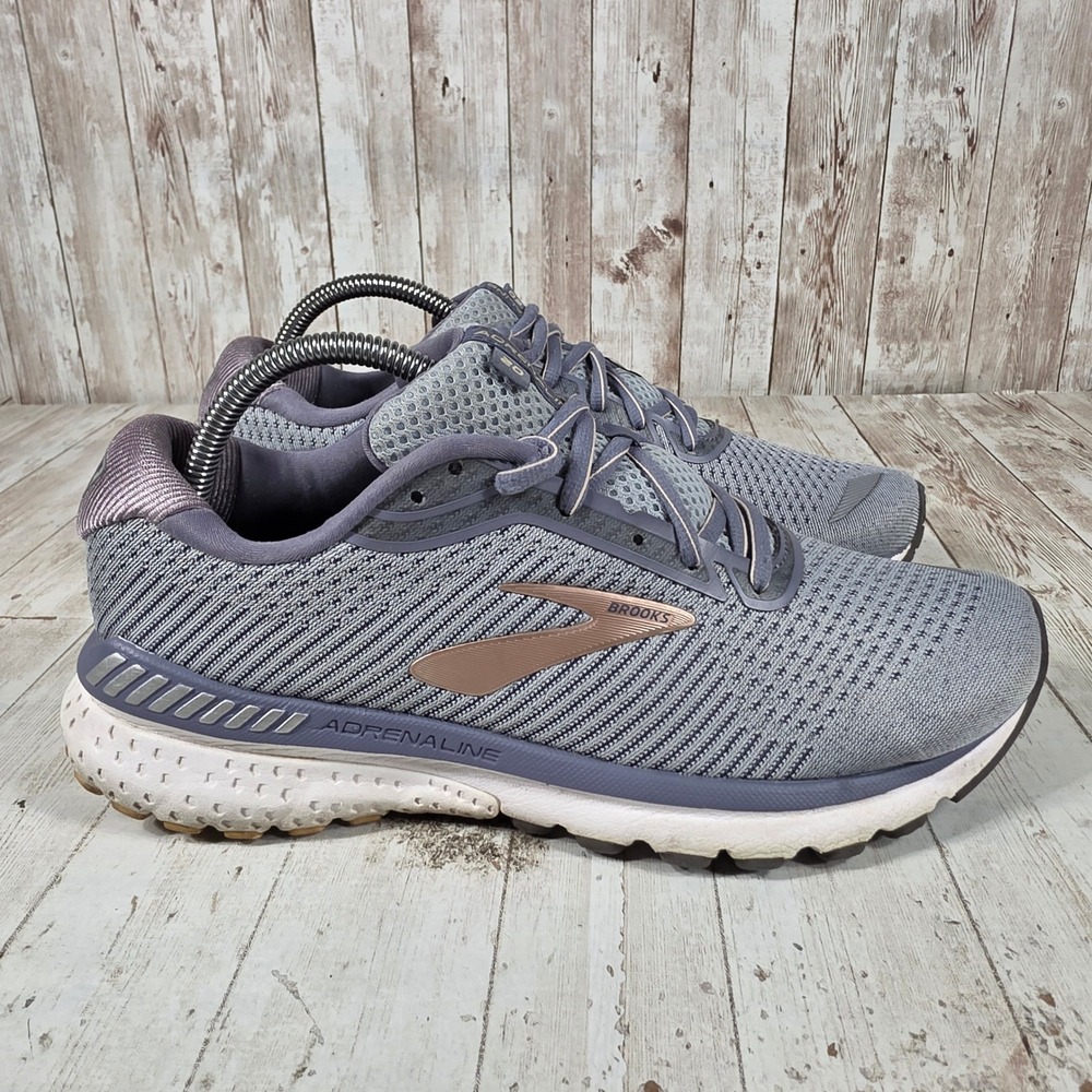 Brooks Adrenaline GTS 20 Womens 9.5‎ Grey Rose Gold Running Shoes 1202961B073